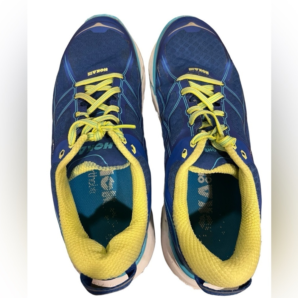 Hoka One One Women's Clifton 2 True Blue/Sunny Line Running Shoe Size 9.5